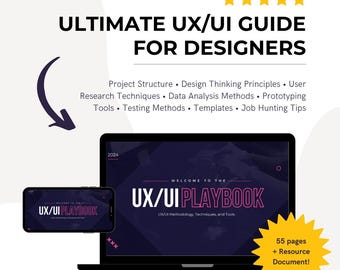 Manual de diseño de UX/UI / Guía digital para diseñadores / Investigación de UX, análisis de datos, creación de prototipos y métodos de prueba