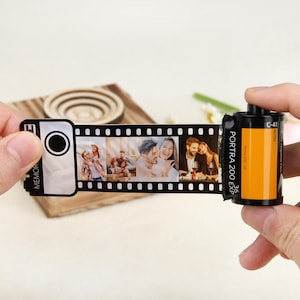 Custom Photo Film Roll Keychain - Personalized Gift, Unique Keychain, Gift for Her, Anniversary, Valentine&#39;s Day, Hostess Gift, Custom Gift