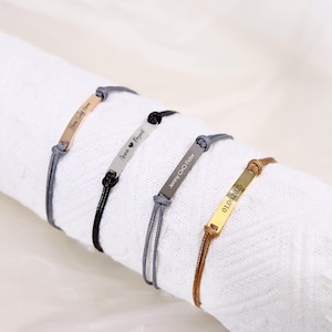 Mothers Day Gift Custom Engraved Bracelet Personalized Couples Bracelet Motto Bracelet friendship bracelet Anniversary Gift for Him Her