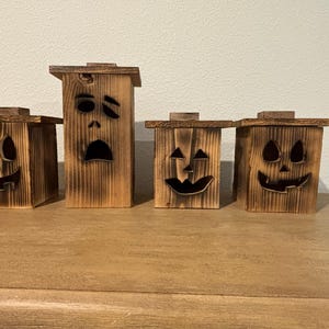 Rustic Wooden Jack O Lanterns | Fall Decor | Halloween Decor