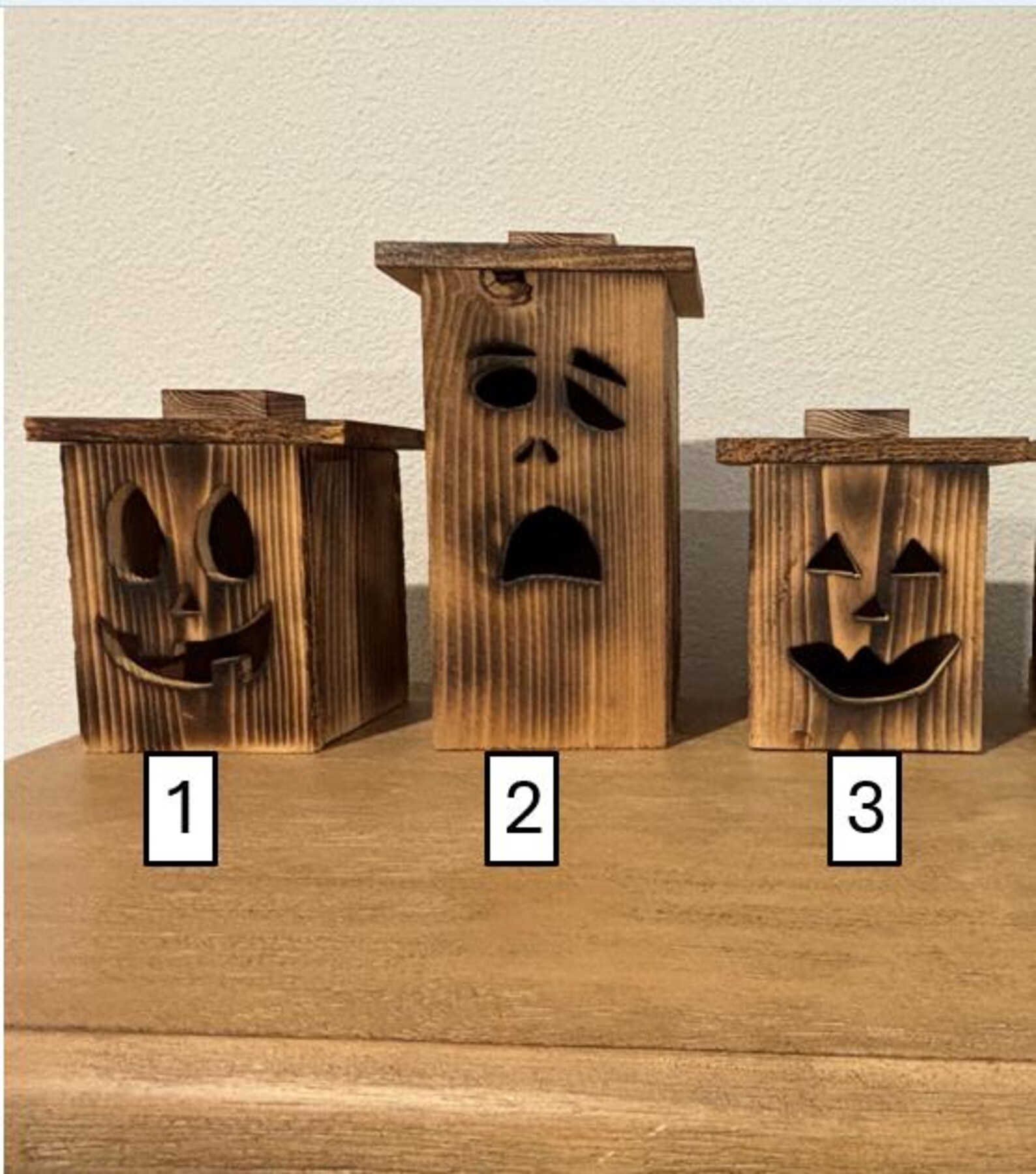 Rustic Wooden Jack O Lanterns | Fall Decor | Halloween Decor - Etsy