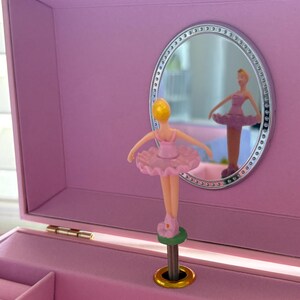 Personalized Ballerina Music Box – Pink Jewelry Keepsake, Spinning Dancer image 6