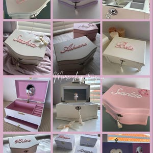 Personalized Ballerina Music Box – Pink Jewelry Keepsake, Spinning Dancer image 10