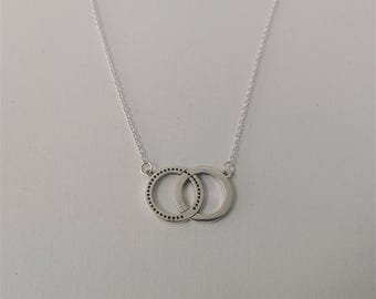 New Pandora Silver Circles Necklace S925 Ale 45cm