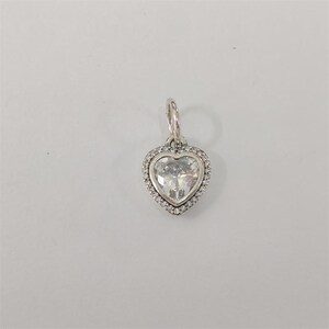PANDORA Silver Heart Pendant Charm S925 ALE