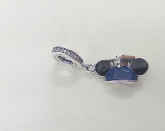 Pandora Mickey Mouse Graduation Ear Hat Silver Charm