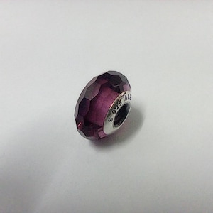 pandora fascinating purple charm sterling silver s925 ale, murano glass