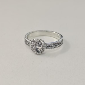 Silver S925 ALE Pandora Shimmering Knot Ring