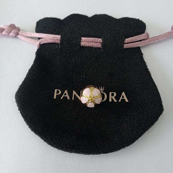 Charme Pandora Fleur De Cerisier En Argent Sterling Et émail - Occasion Doré