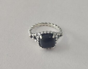 New Pandora Ring Black Vibrant Spirit Sterling Silver