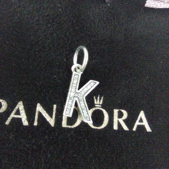 Pandora Sterling Silver Letter K Initial Dangle Charm - Main Image