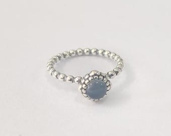 Pandora March Aquamarine Birthstone Ring S925 ALE