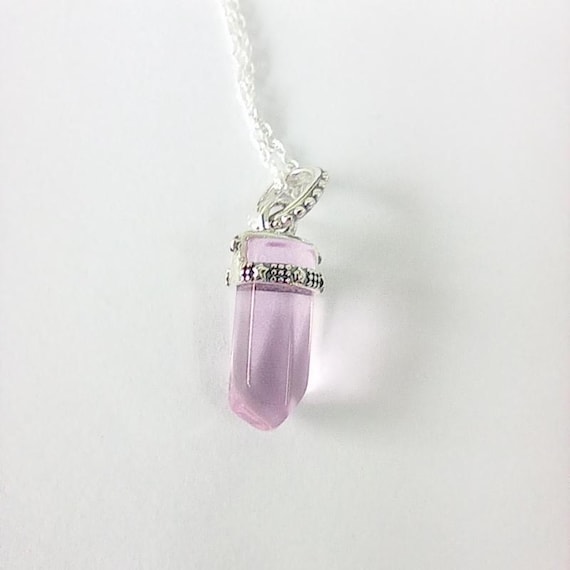 Pandora Rolo Chain Necklace Pink Amulet Pendant 60cm