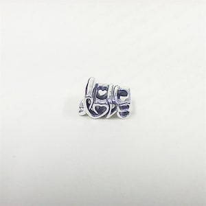 pandora handwritten love charm  sterling silver