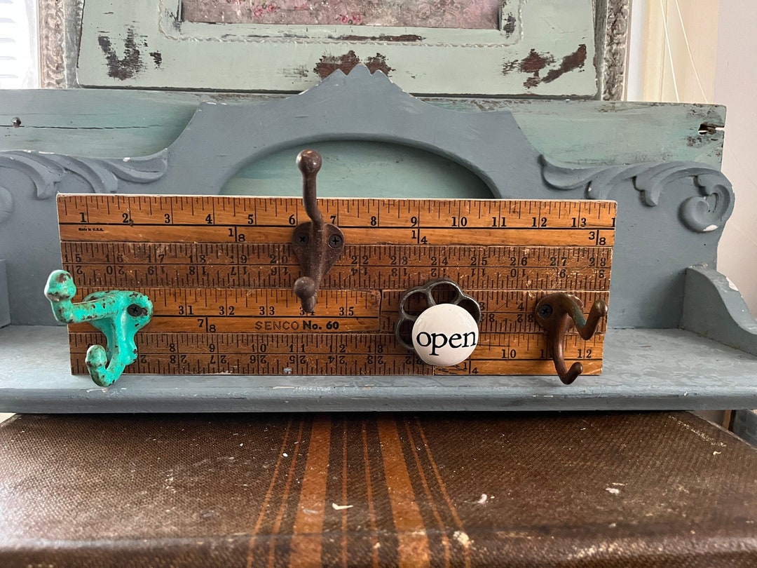 Clothes Hook Repurposed Rulers and Yardstick - Etsy