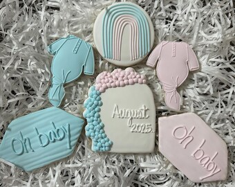 Gender reveal cookies