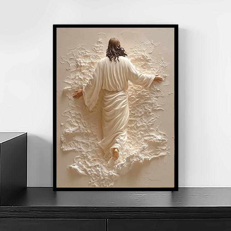 Jesus Ascension Canvas Art, Jesus Walking on Water Canvas Print,Religious Christian Wall Art Decor, Christian Gift Ideas, Christian Wall Art