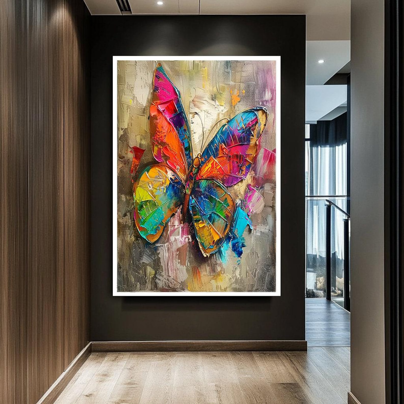 Colorful Butterfly Wall Art - Vibrant Butterfly Canvas Print, Modern ...
