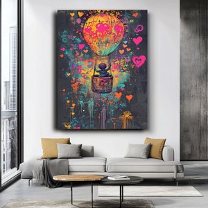Banksy Balloon Canvas, Balloon Poster, Banksy Art, Wall Art Canvas Design, Ready To Hang Decoration Grafitti Wall Art,Banksy Modern Wall Art
