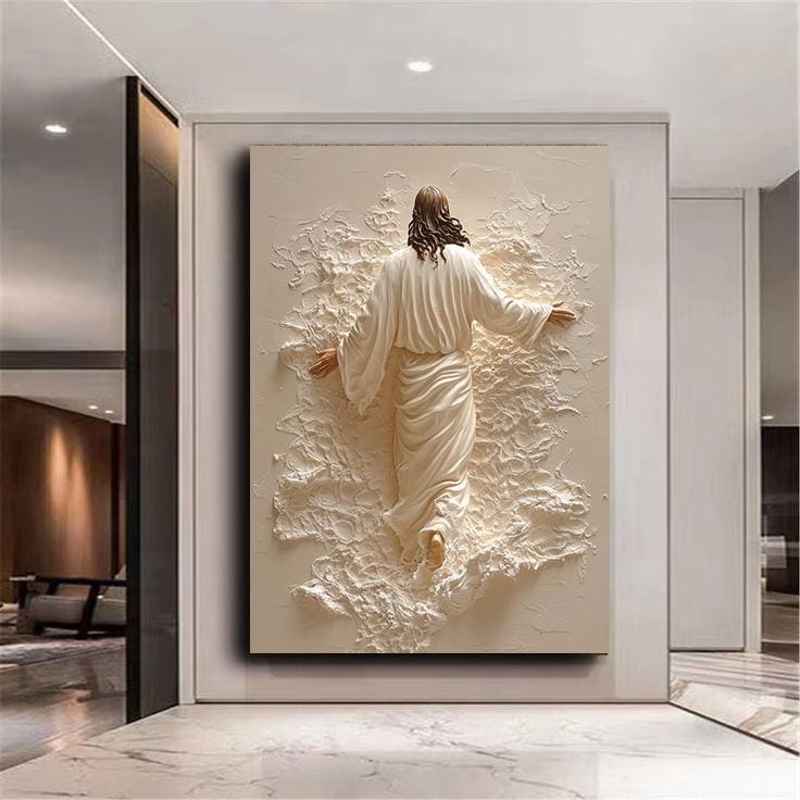 Jesus Ascension Canvas Art, Jesus Walking on Water Canvas Print,Religious Christian Wall Art Decor, Christian Gift Ideas, Christian Wall Art