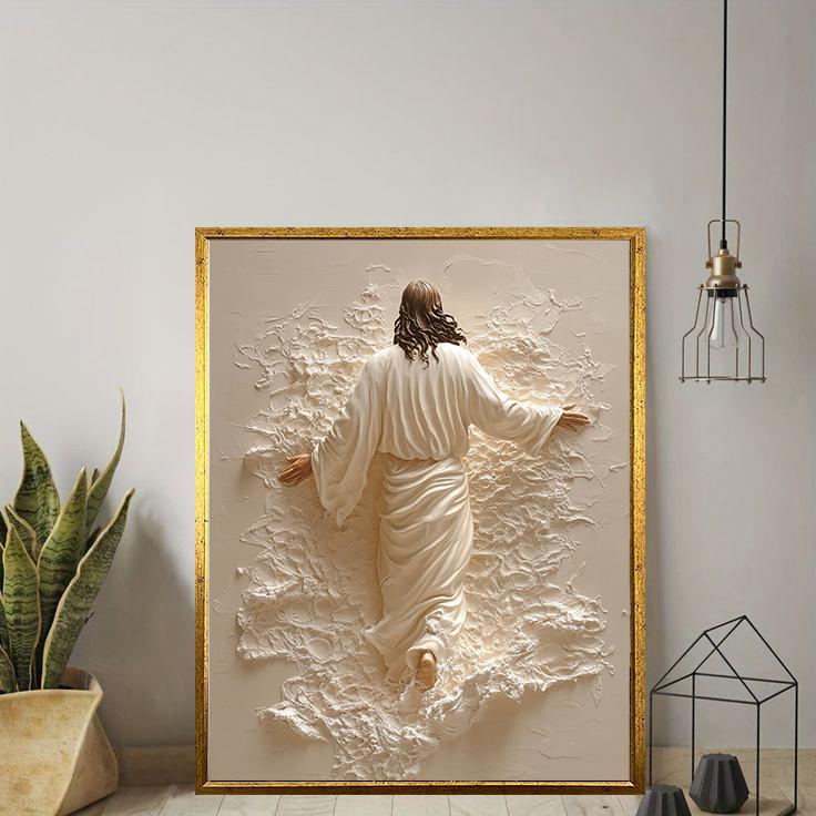 Jesus Ascension Canvas Art, Jesus Walking on Water Canvas Print,Religious Christian Wall Art Decor, Christian Gift Ideas, Christian Wall Art