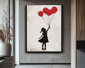 Flying Balloons Girl （Red Balloons Ver.） Banksy | Flying