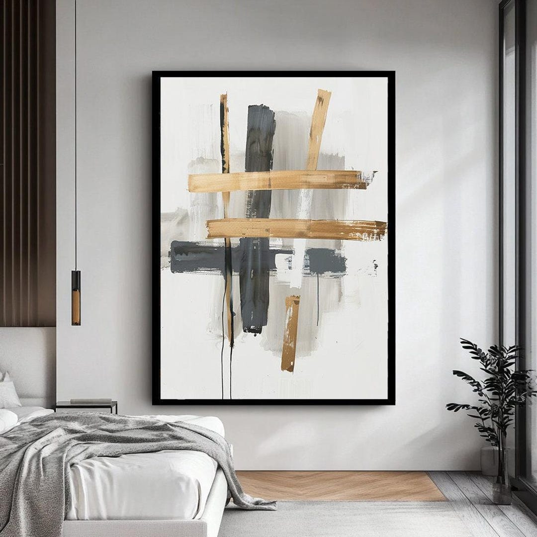 Minimalist Abstract Painting Canvas Art,geometric Abstract Art Colorful ...