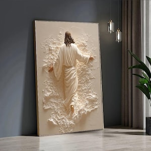 Jesus Ascension Canvas Art, Jesus geht auf Wasser Leinwanddruck, religiöses christliches Wandkunst-Dekor, christliche Geschenkideen, christliche Wandkunst