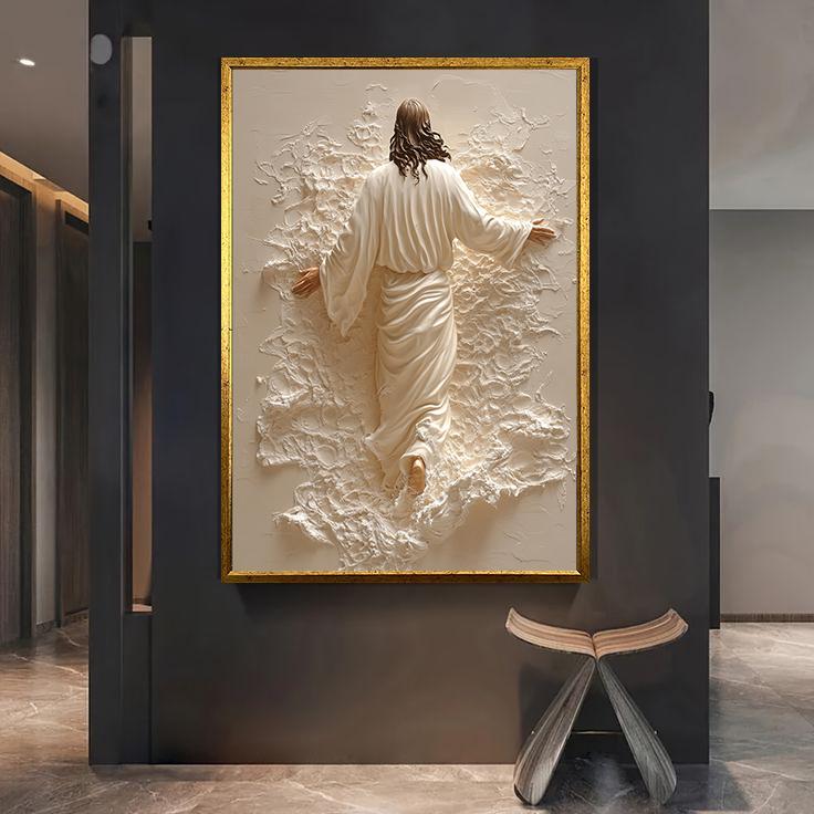 Jesus Ascension Canvas Art, Jesus Walking on Water Canvas Print,Religious Christian Wall Art Decor, Christian Gift Ideas, Christian Wall Art
