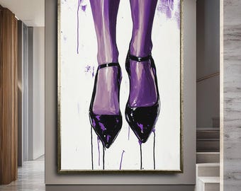 Modische Leinwand Kunst, Frau Kunst, weibliche Figur Decor, sinnliche Frau Figur Kunst, elegante Wanddekoration, feminine Silhouette Print, Wandkunst