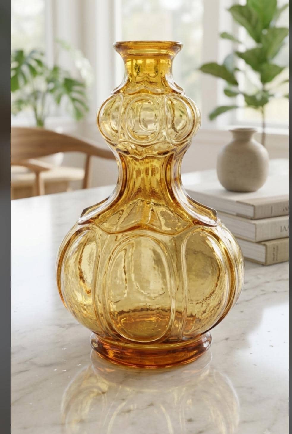 Mid Century Amber Glassware Decanter - Etsy