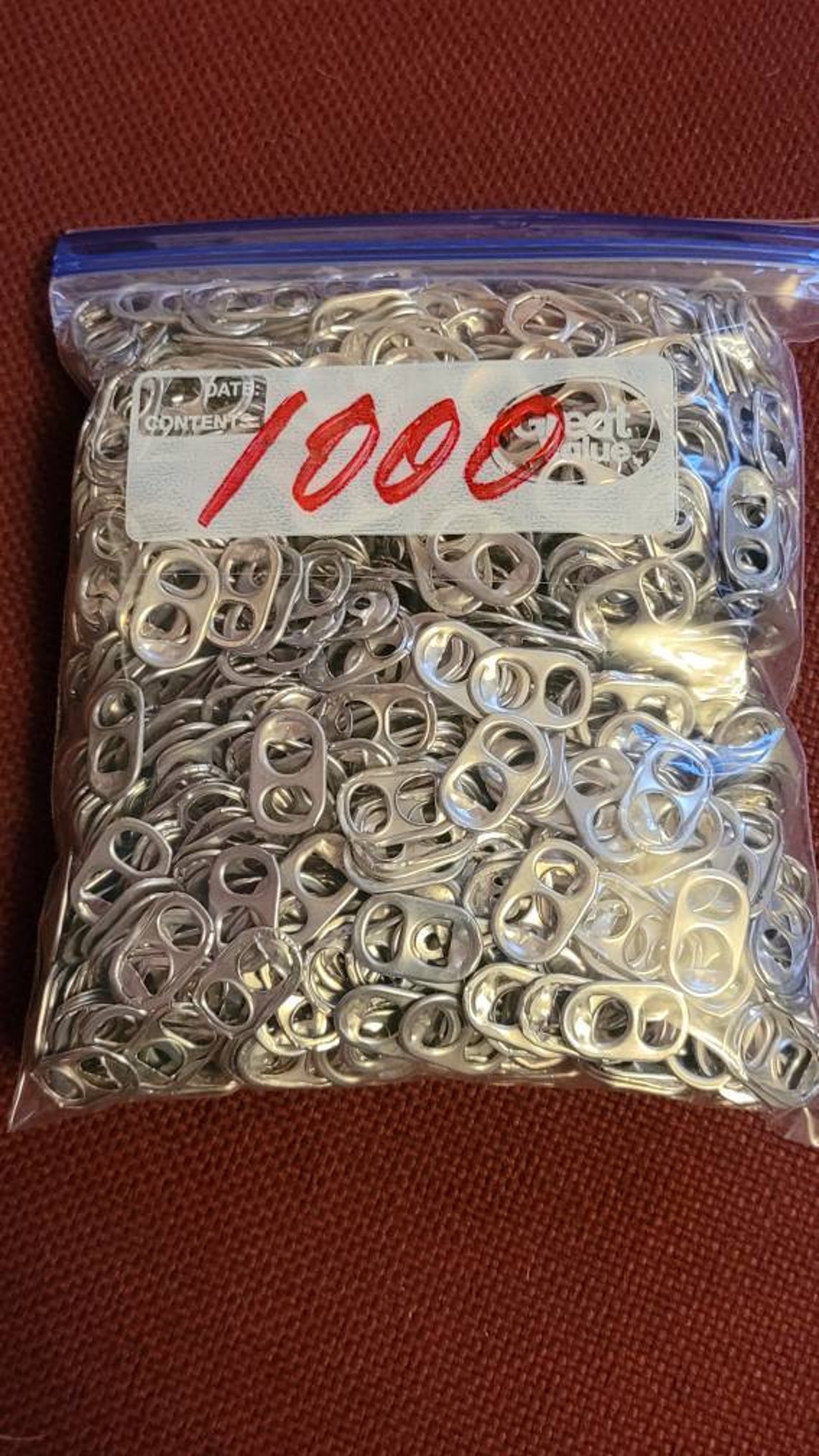 1000 Silver Aluminum Pull Tabs Can Tabs .. for Crafts Etsy