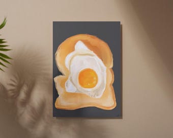 Cuadro de huevo sobre tostada, impresión DIGITAL