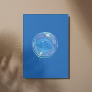 Abstrakte Blasenmalerei, abstrakte Malerei, Wanddekoration, druckbare bunte Blasenkunst, sofortiger digitaler Download