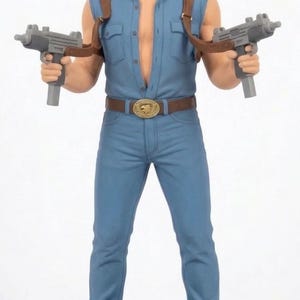 Figura personalizada de Chuck Norris de 10 cm de altura.