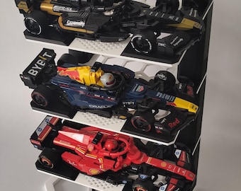 Speed Champions Scale Display Stand | 3 Tier Racing Car Organizer | Brick Car Display Shelf | 3D Printed Model Holder | Toy car stand