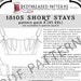 1750s Stays PDF Pattern - Size Pack A (XS-XXL) - Etsy