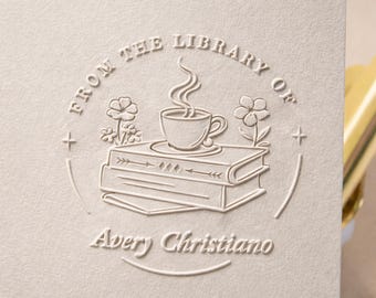 Custom Book Embosser, Personalized Ex Libris Stamp, Library Self-ink Seal, Book Lover Gift, From The Library Of Stamp, Meaningful Gift