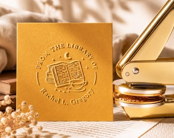 Book Embosser Personalized /Custom Book Stamp/Library Embosser Stamp /Ex Libris /From The Library Of /Christmas Gift For Book Lovers