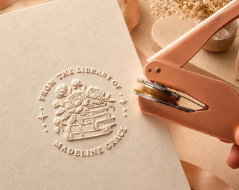 Book Embosser Personalized /Custom Book Stamp/Library Embosser Stamp /Ex Libris /From The Library Of /Christmas Gift For Book Lovers