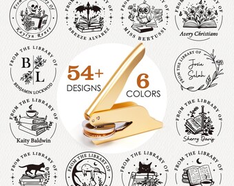 Book Embosser Personalized /Custom Book Stamp/Library Embosser Stamp /Ex Libris /From The Library Of /Christmas Gift For Book Lovers