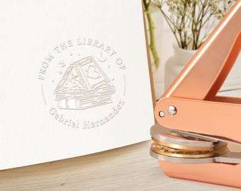 Book Embosser Personalized /Custom Book Stamp/Library Embosser Stamp /Ex Libris /From The Library Of /Christmas Gift For Book Lovers