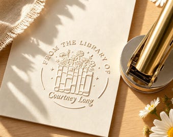Book Embosser Personalized /Custom Book Stamp/Library Embosser Stamp /Ex Libris /From The Library Of /Christmas Gift For Book Lovers