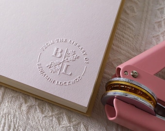 Book Embosser Personalized /Custom Book Stamp/Library Embosser Stamp /Ex Libris /From The Library Of /Christmas Gift For Book Lovers