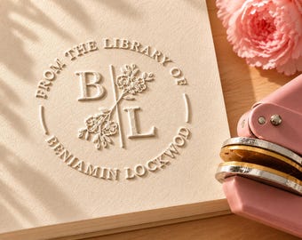 Book Embosser Personalized /Custom Book Stamp/Library Embosser Stamp /Ex Libris /From The Library Of /Christmas Gift For Book Lovers