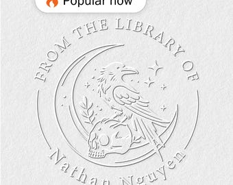 BOOK EMBOSSER PERSONALIZED - Custom Book Stamp/Library Embosser Stamp /Ex Libris /From The Library Of /Christmas Gift For Book Lovers