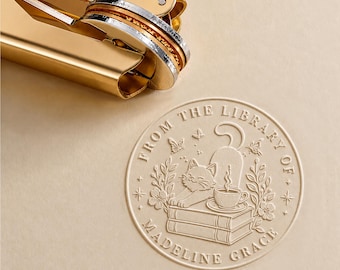 Book Embosser Personalized /Custom Book Stamp/Library Embosser Stamp /Ex Libris /From The Library Of /Christmas Gift For Book Lovers