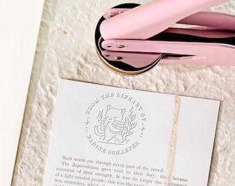 BOOK EMBOSSER PERSONALIZED - Custom Book Stamp/Library Embosser Stamp /Ex Libris /Logo Embosser /Christmas Gift For Book Lovers