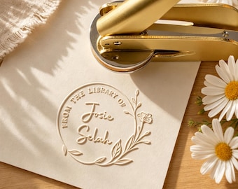 Book Embosser Personalized /Custom Book Stamp/Library Embosser Stamp /Ex Libris /From The Library Of /Christmas Gift For Book Lovers