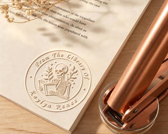 Book Embosser Personalized /Custom Book Stamp/Library Embosser Stamp /Ex Libris /From The Library Of /Christmas Gift For Book Lovers